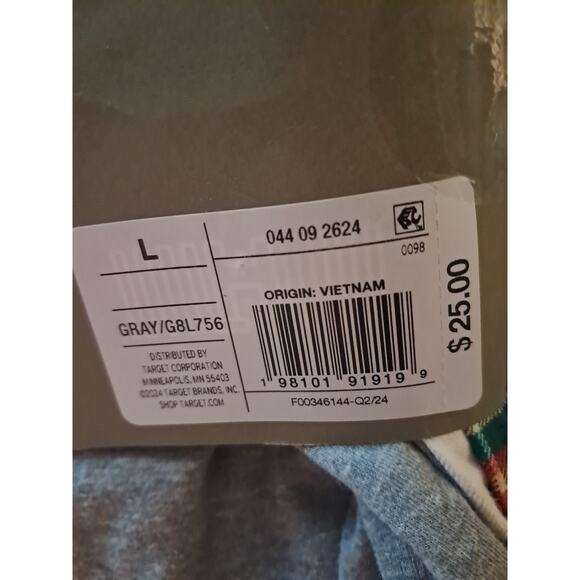 Goodfellow & Co Mens 2 Piece Pajamas Set Flannel Bottoms T- Shirt Top Size L - Picture 3 of 6